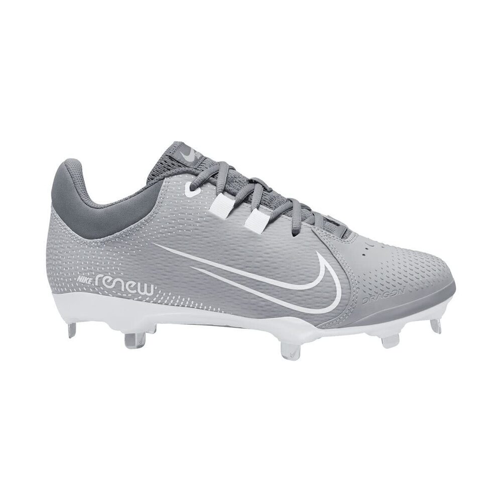 Nike Womens Hyperdiamond 4 Pro Baseball Shoes, Wolf Grey/Cool Grey/White, 9
